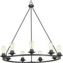 9-Light 60W Medium E-26 Incandescent Chandelier in Graphite