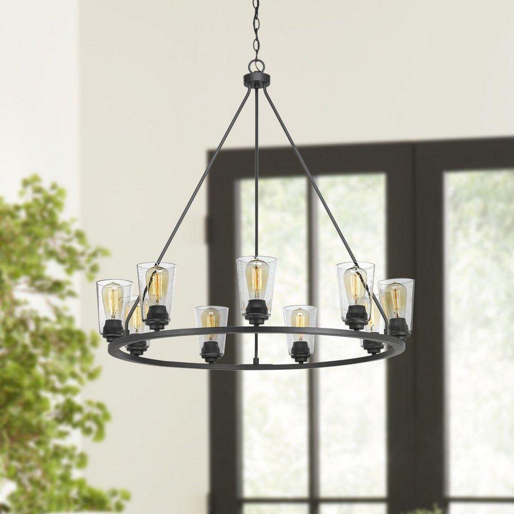Progress Lighting Graphite 9-Light 60W Medium E-26 Incandescent Chandelier 