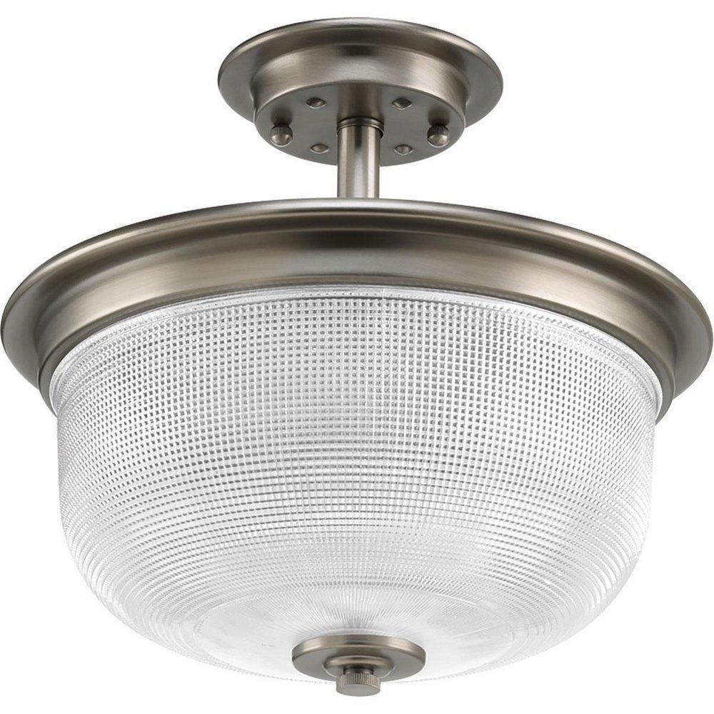 Progress Lighting Antique Nickel 100W 2-Light Medium E-26 Ceiling Light 