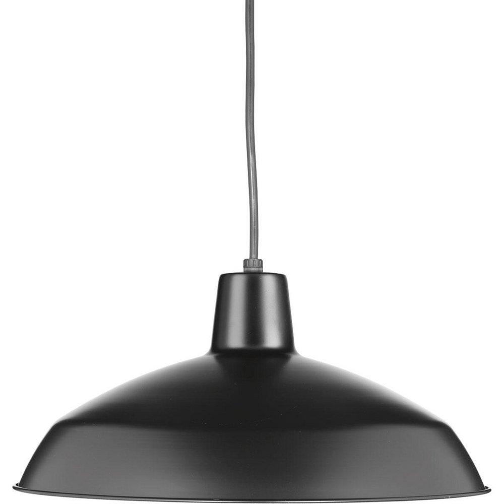 Progress Lighting Black 7-1/2 in. 150W 1-Light Pendant 