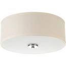 1-Light 17W LED Flushmount Ceiling Fixture in Brushed Nickel