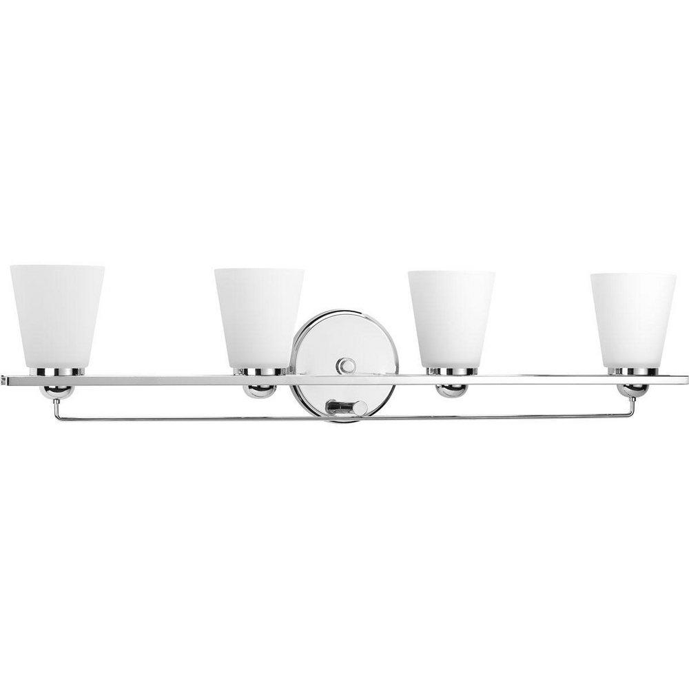 Progress Lighting Polished Chrome P300003-015 4-100W MED BATH BRACKET 