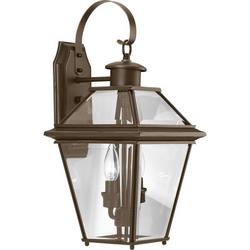 2-Light 60W Down Lighting Medium Wall Lantern in Antique Bronze