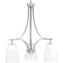 Progress Lighting Brushed Nickel 21 in. 100W 3-Light Medium E-26 Incandescent Chandelier 