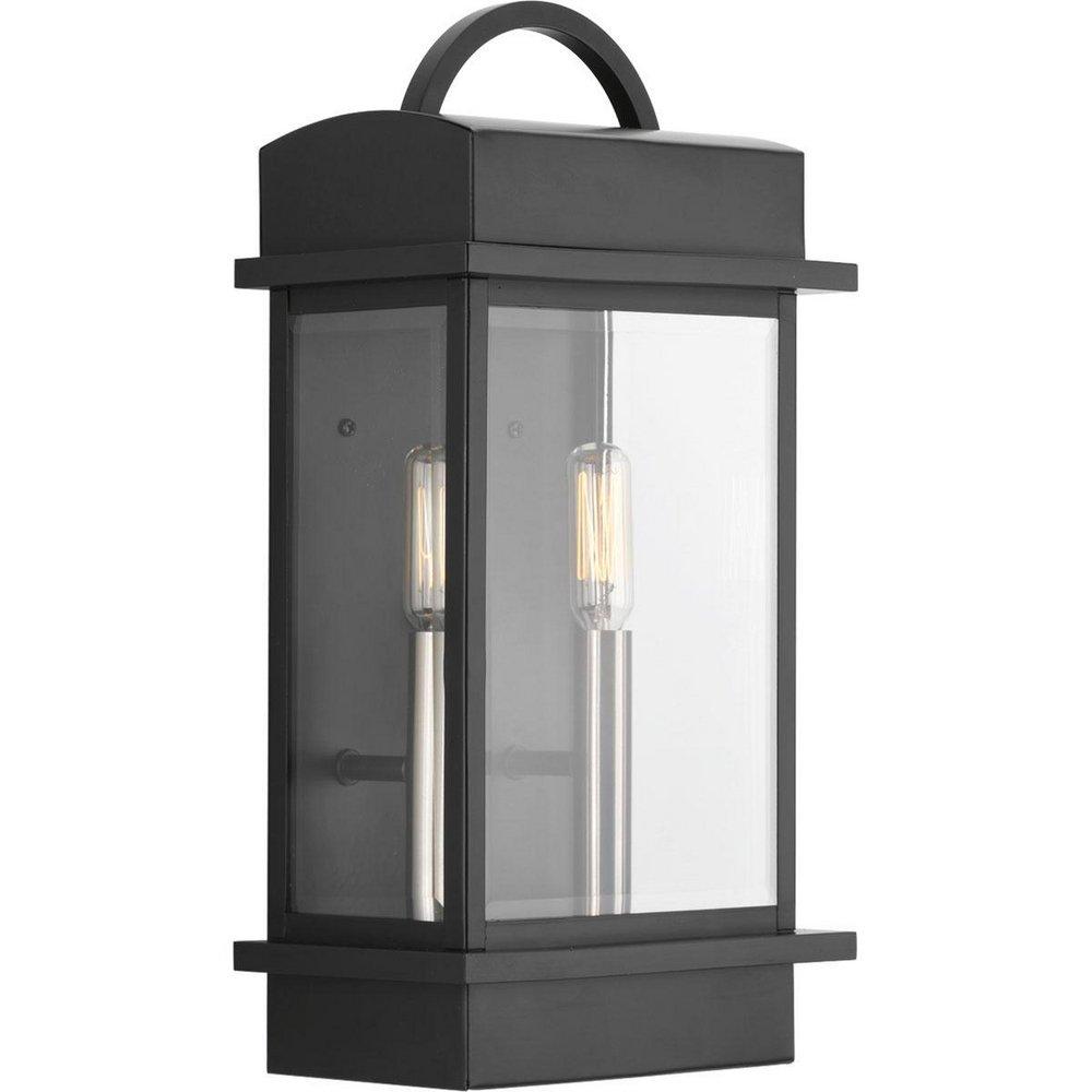 Progress Lighting Black 2-Light 60W Up Lighting Small Outdoor Wall Lantern 