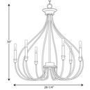 Progress Lighting Graphite 60W 6-Light Chandelier 
