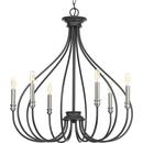 Progress Lighting Graphite 60W 6-Light Chandelier 