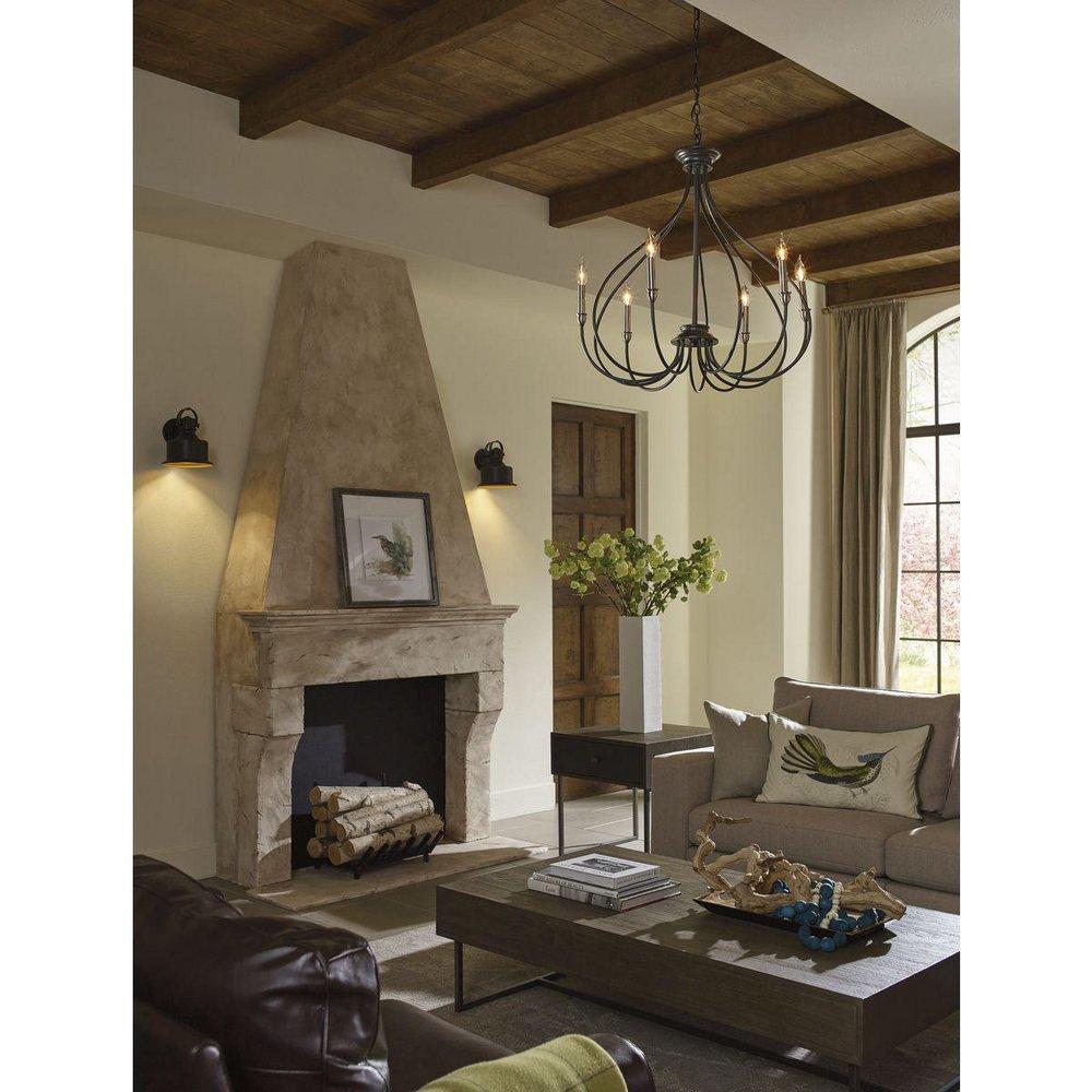 Progress Lighting Graphite 60W 6-Light Chandelier 