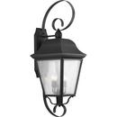 60W 3-Light Incandescent Outdoor Wall Sconce in Black