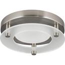 Progress Lighting Brushed Nickel 5-1/2 in. 10.5W 1-Light Flush Mount Ceiling Fixture 