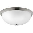 Progress Lighting Brushed Nickel 16-1/2 in. 75W 3-Light Incandescent Flushmount Ceiling Fixture 