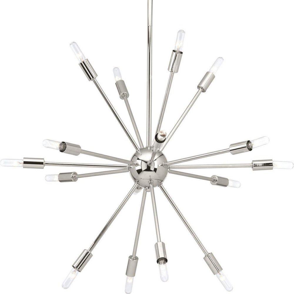 Progress Lighting Polished Nickel 25W 16-Light Chandelier 