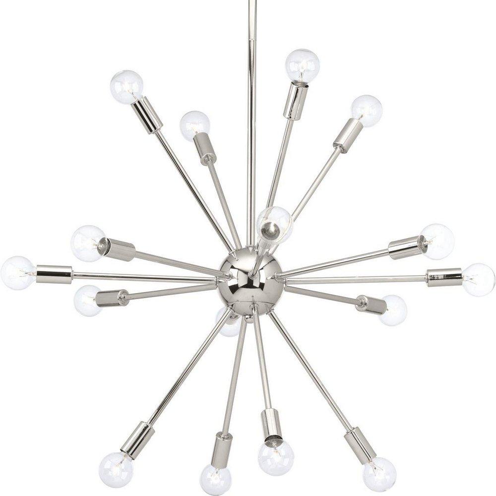 Progress Lighting Polished Nickel 25W 16-Light Chandelier 