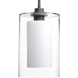 7-3/4 in. 100W 1-Light Medium E-26 Incandescent Pendant in Graphite