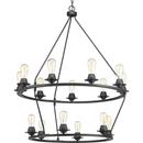 Progress Lighting Graphite 36 in. 60W 15-Light Medium E-26 Incandescent Chandelier 