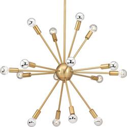 25W 16-Light Chandelier in Brushed Bronze
