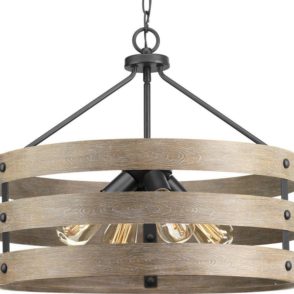 Progress Lighting Graphite 21-5/8 in. 4-Light Pendant 