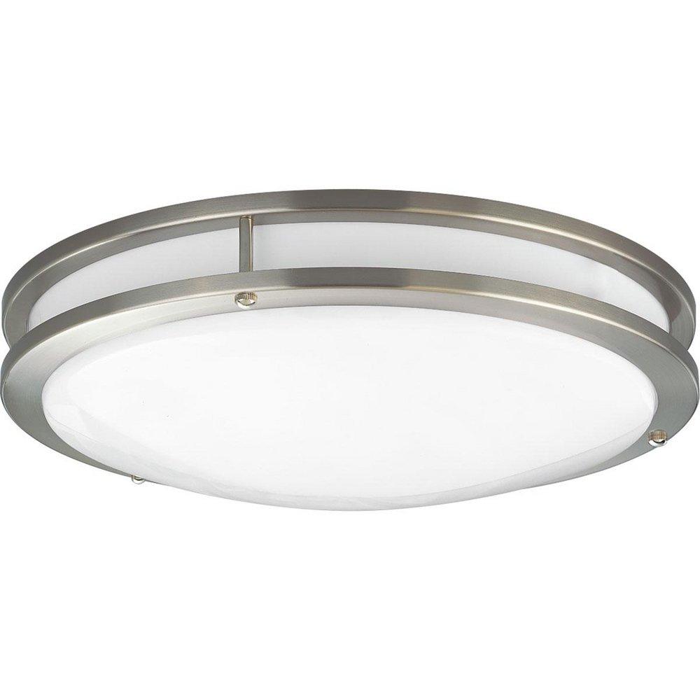 Progress Lighting Brushed Nickel 22W 1-Light Flush Mount Ceiling Fixture 