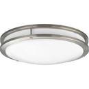 22W 1-Light Flush Mount Ceiling Fixture in Brushed Nickel