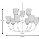 Progress Lighting Antique Bronze 31-1/4 in. 100W 9-Light Medium E-26 Incandescent Chandelier 