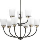 Progress Lighting Antique Bronze 31-1/4 in. 100W 9-Light Medium E-26 Incandescent Chandelier 
