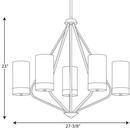 Progress Lighting Brushed Bronze 27-3/8 in. 100W 5-Light Medium E-26 Incandescent Chandelier 