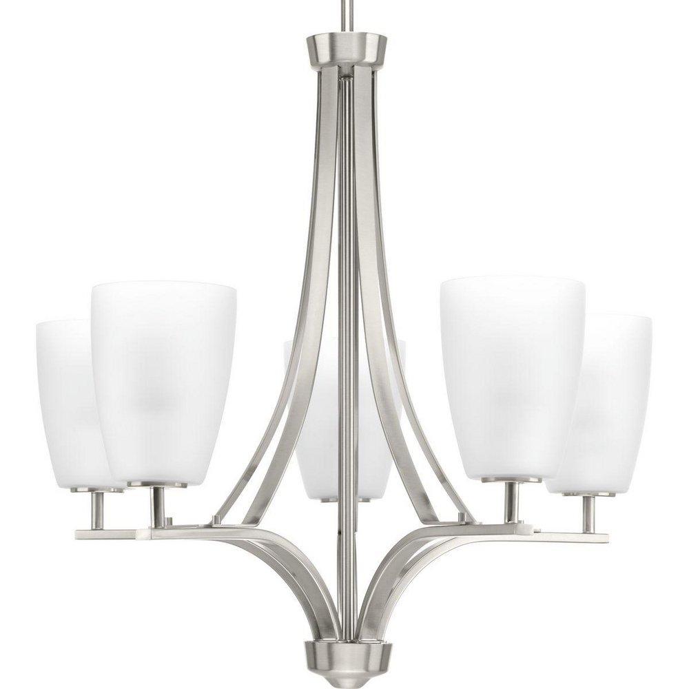 Progress Lighting Brushed Nickel 100W 5-Light Chandelier 