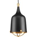 Progress Lighting Black 8-3/8 in. 75W 1-Light Medium E-26 Incandescent Pendant 