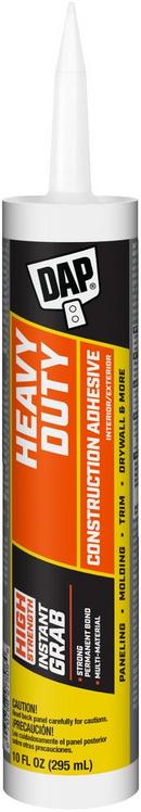 DAP Off White Heavy Duty Construction Adhesive Tube 