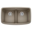BLANCO Truffle 32 x 19 in. No Hole Composite Double Bowl Undermount Kitchen Sink 