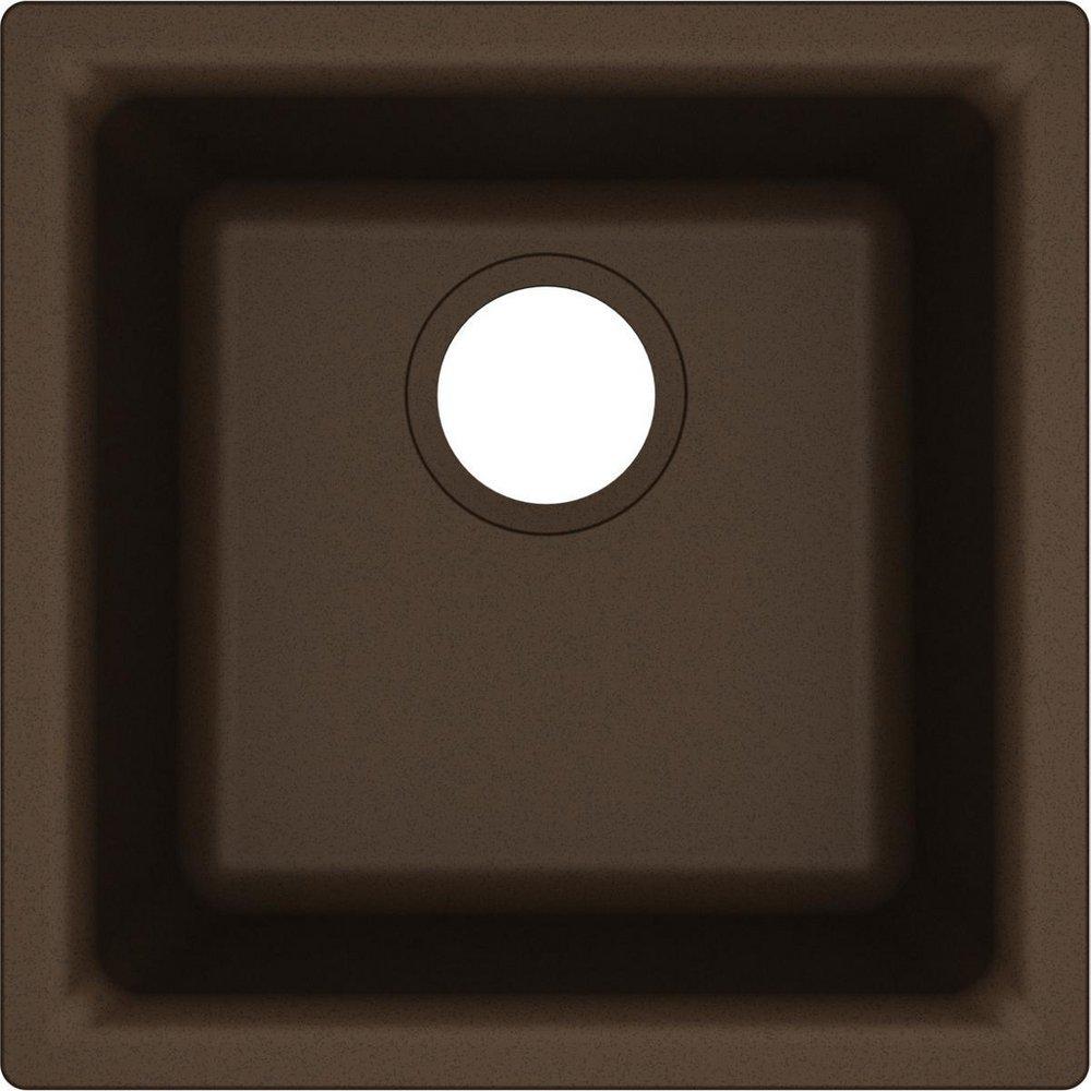 Elkay Mocha 15-3/4 x 15-3/4 in. Drop-in and Undermount Quartz Bar Sink 