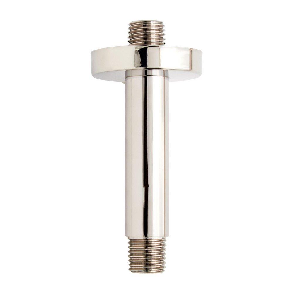 Signature Hardware Polished Nickel 4 in. Ceiling Mount Shower Arm with Flange 