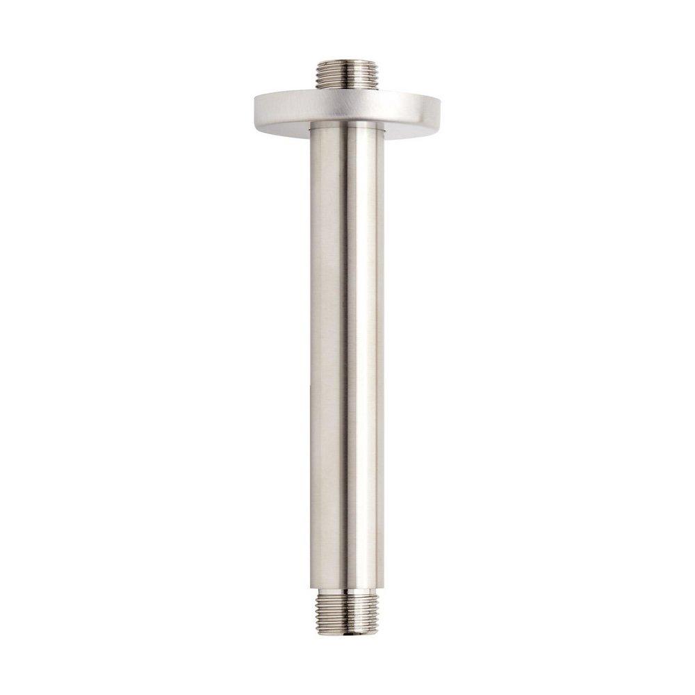 Signature Hardware Brushed Nickel 6 in. Ceiling Mount Shower Arm with Flange 