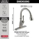 Delta Faucet SpotShield Stainless Single Handle Pull Down Kitchen Faucet 
