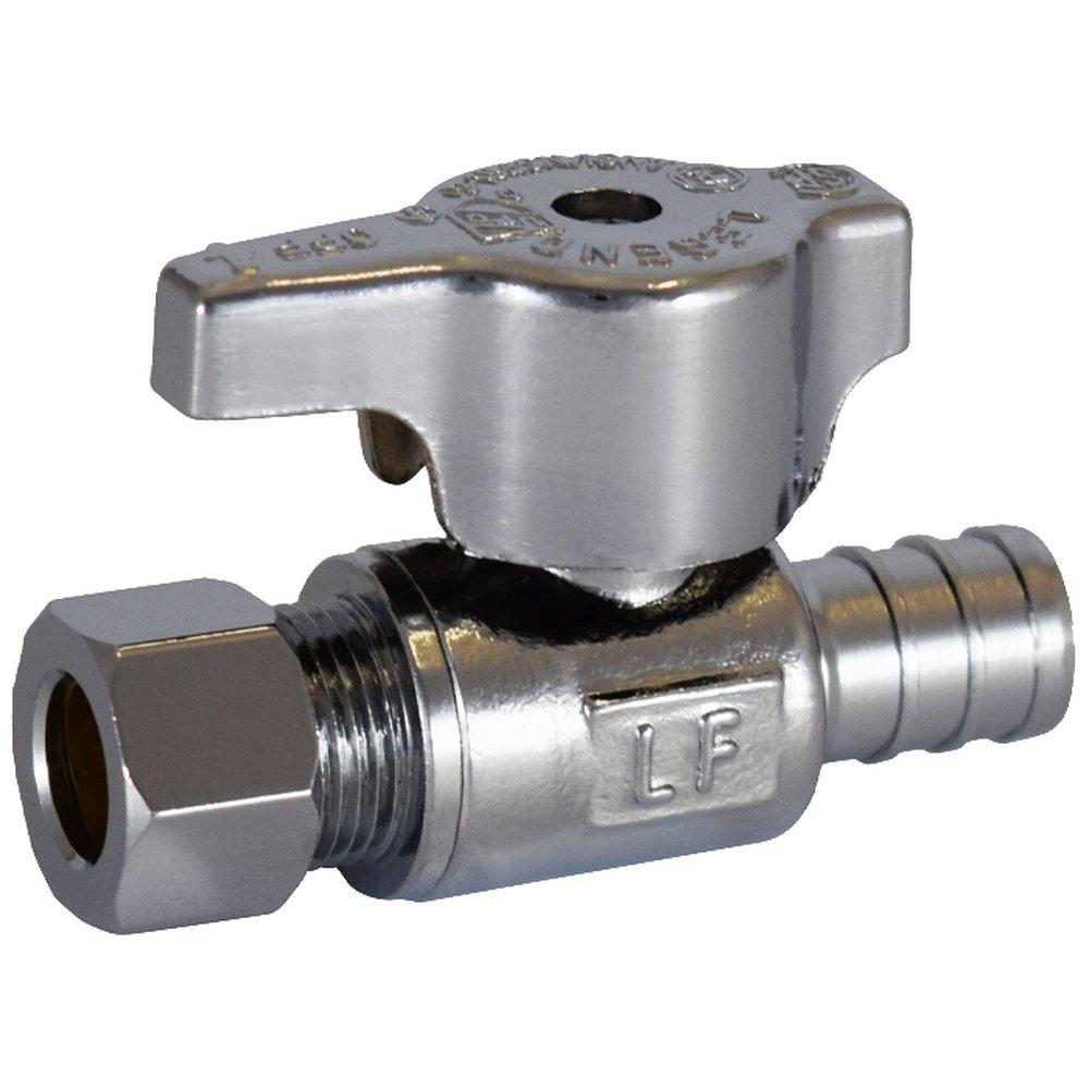 Legend Valve & Fitting Polished Chrome F1960 x OD Tube Lever Straight Supply Stop Valve in Chrome Plated 