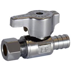 1/2 in x 1/4 in Lever Handle Straight Supply Stop Valve in Chrome Plated