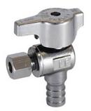 1/2 in x 1/4 in Tee Handle Angle Supply Stop Valve in Polished Chrome