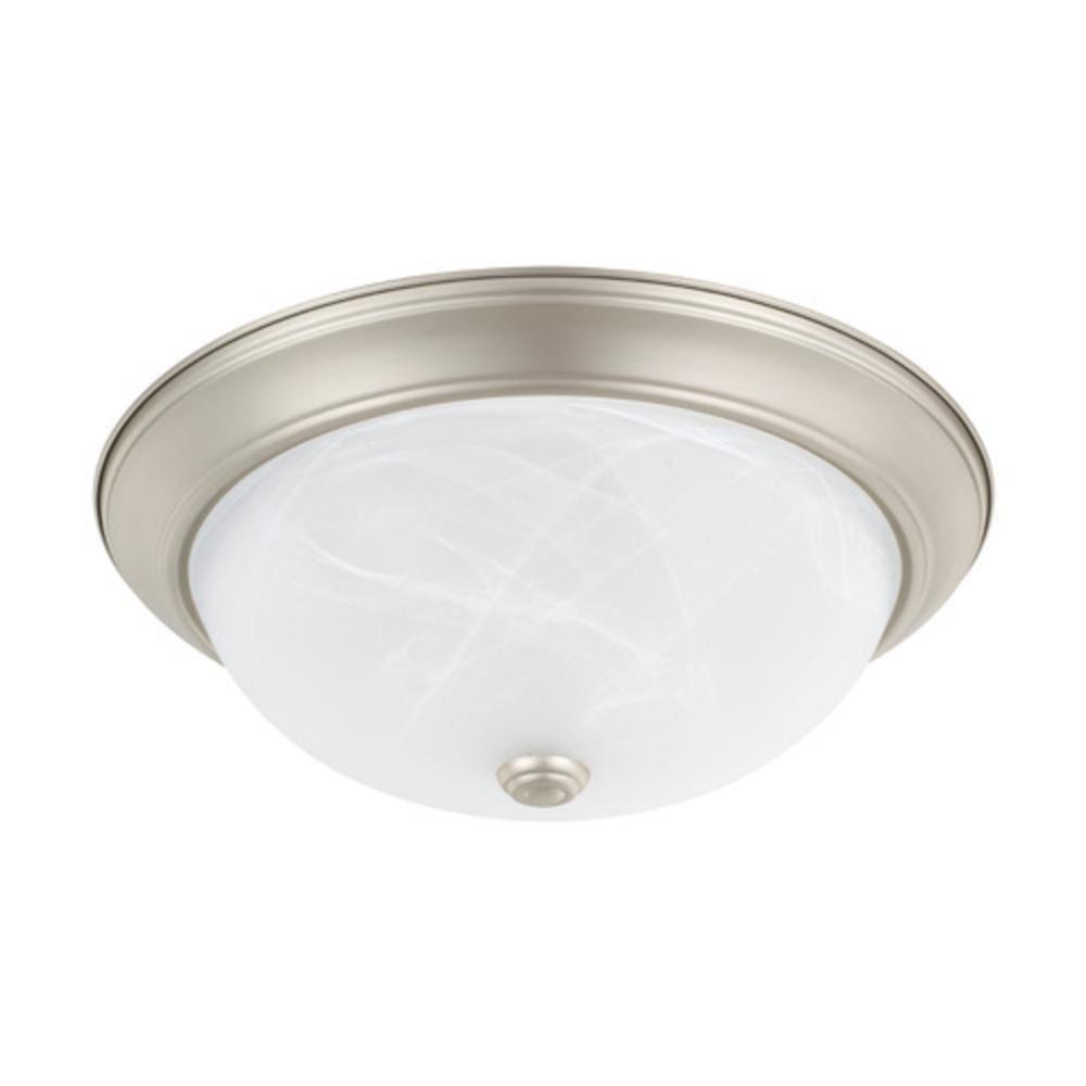 Capital Lighting Matte Nickel 60W 2-Light Flushmount Ceiling Fixture 