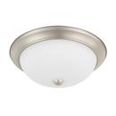 60W 2-Light Flushmount Ceiling Fixture in Matte Nickel