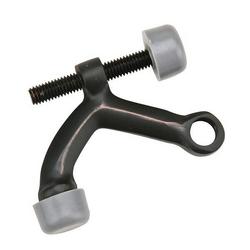 Brass Rubber Hinge Pin Door Stop in Flat Black