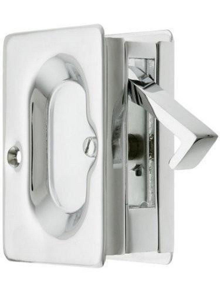 Emtek Products Polished Chrome Pocket Door Lock 