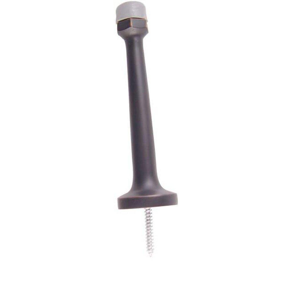 EMTEK Oil Rubbed Bronze 3 in. Brass Baseboard Door Stop 