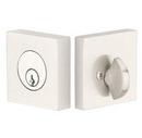 Brass Square Single Cylinder Deadbolt in Satin Nickel