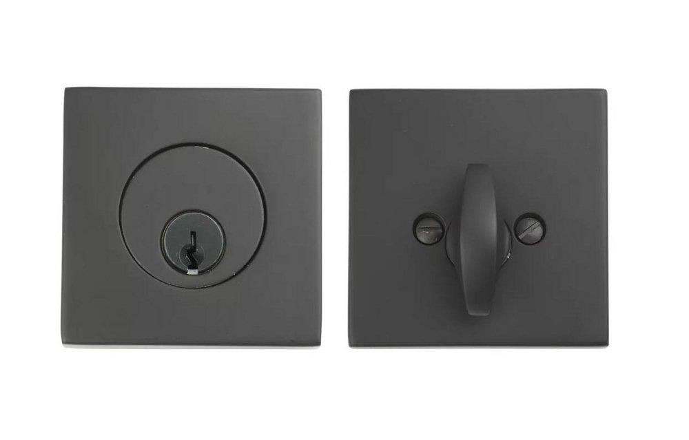 Emtek Products Flat Black Single Cycle Door Lock 