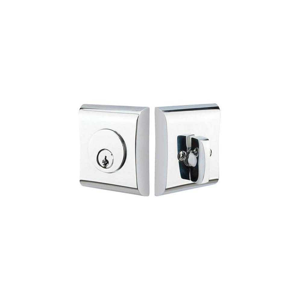 Emtek Products Polished Chrome Single Cylinder Deadbolt Lock 