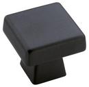 1-3/16 in. Square Cabinet Knob in Black Bronze
