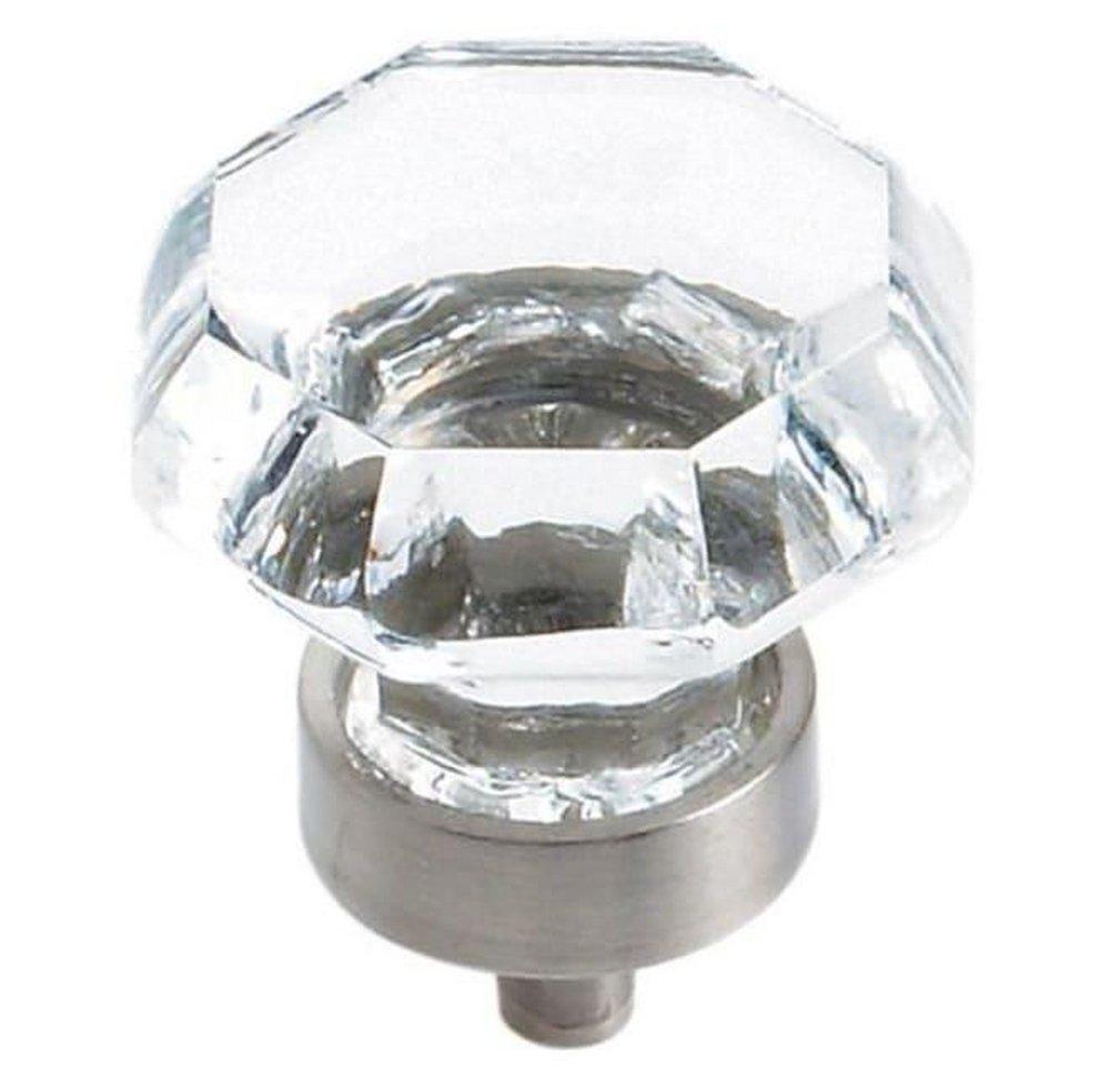 Amerock Clear/Satin Nickel 1-5/16 in. Knob 