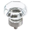 1-5/16 in. Cabinet Knob in Clear/Satin Nickel