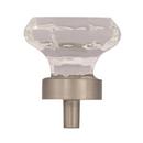 Amerock Clear 1-5/16 in (33 mm) Diameter Clear/Polished Nickel Cabinet Knob 