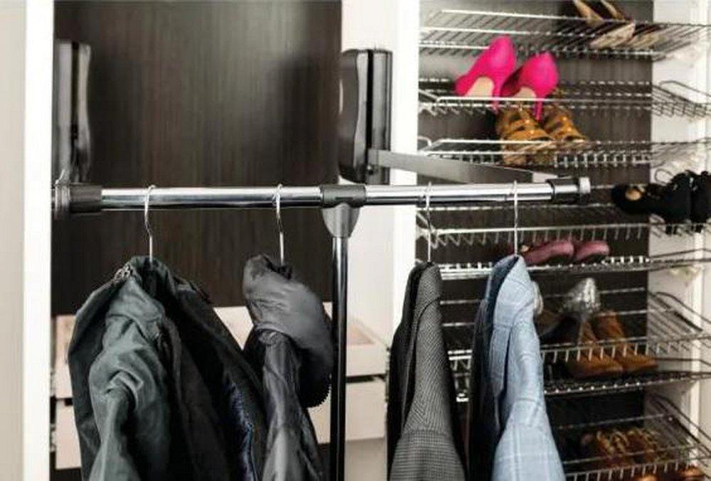 Hardware Resources Chrome 33 in. - 48 in. Expandable Wardrobe Lifter 